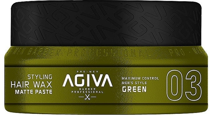 AGIVA| Cera estilizante efecto mate : GREEN Hair Wax Matte Paste 90ml