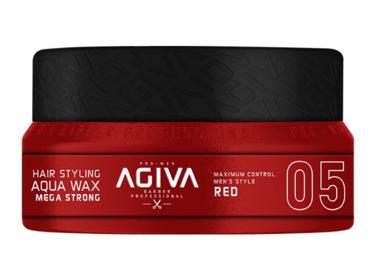 AGIVA| Cera estilizante fijación mega fuerte : RED Aqua Wax Mega Strong 90 ml