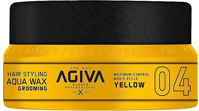 AGIVA| Cera estilizante de fijación suave efecto Grooming : YELLOW Aqua Wax Grooming 90 ml