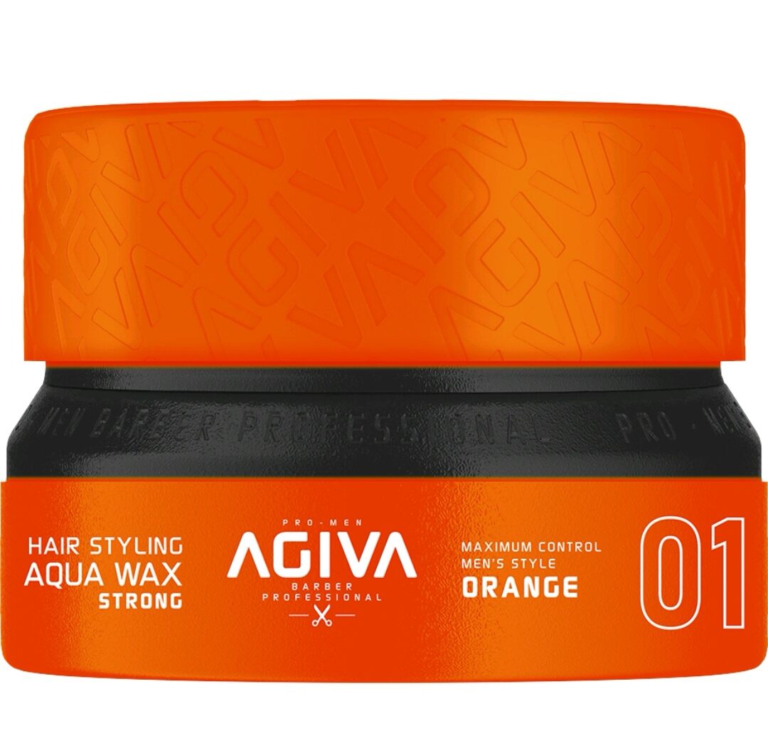 AGIVA | Cera para el cabello efecto húmedo de fijación fuerte : Orange Aqua Wax Strong 155ml