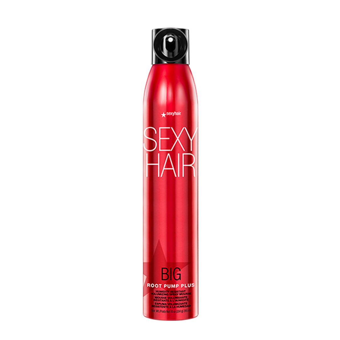 SEXY HAIR Big | ROOT PUMP PLUS: MOUSSE EN SPRAY VOLUMINIZANTE RESISTENTE A LA HUMEDAD